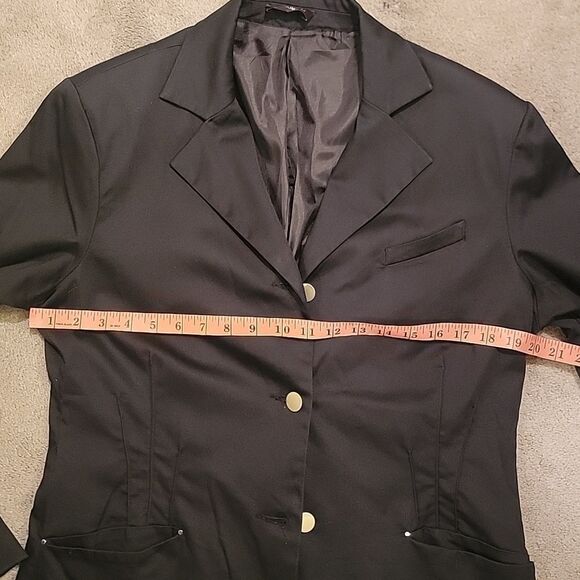 Bruno Magli Elegant Black Blazer Lace Up Back Sz L/XL - Picture 4 of 9